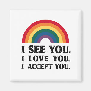 Imã Eu Vejo Você Eu Amo Você Eu Aceito Você LGBTQ