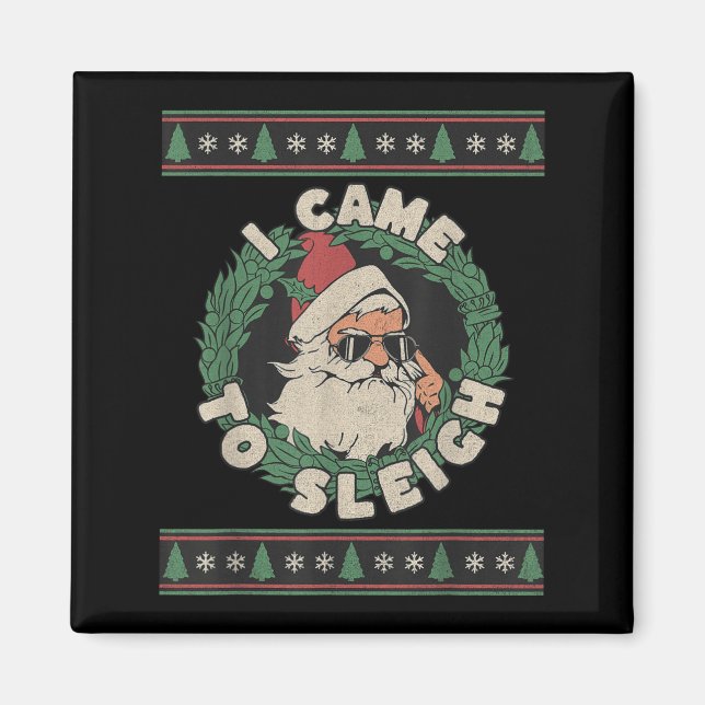 Imã Eu Vim Dormir Engraçado Natal Feio E Feio Repetist (Frente)