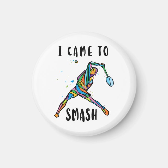 Imã Eu vim para esmagar pulseira colorida abstrata jog (Frente)