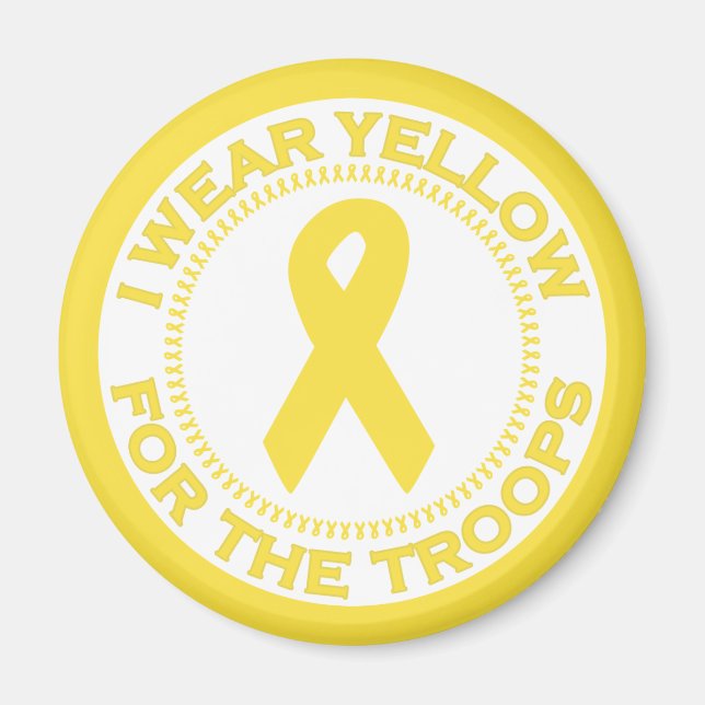 Imã Eu Visto Amarelo Para As Tropas (Frente)