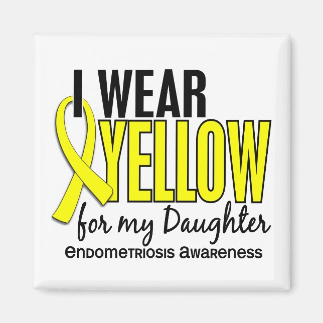 Imã Eu Visto Amarelo Para Minha Filha 10 Endometriose (Frente)