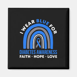 Imã Eu Visto Azul Para A Consciência Da Diabetes Fé Es