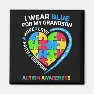 Imã Eu Visto Azul Para A Consciência Do Autismo Do Meu
