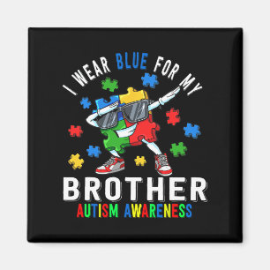 Imã Eu Visto Azul Para Meu Irmão Autismo Dia De Consci