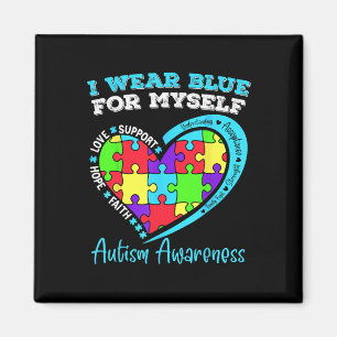 Imã Eu Visto Azul Para Mim Próprio Autismo Crianças do