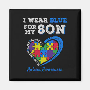 Imã Eu Visto Azul Para O Meu Filho Autismo Consciência