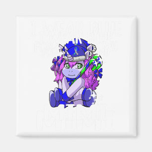 Imã Eu Visto Azul para o meu Suporte de Sensibilização