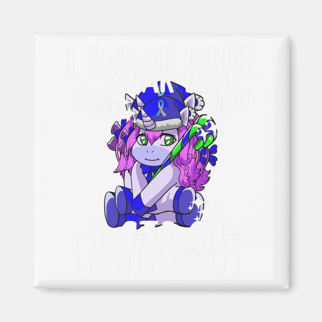 Imã Eu Visto Azul para o meu Suporte de Sensibilização (Frente)