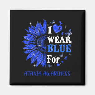 Imã Eu visto Blue Twinkle Heart Sunflower Ataxia Aware