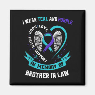 Imã Eu Visto Camisa de Consciência do Suicídio Roxo Te