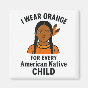 Imã Eu Visto Laranja Para Cada Unidade Nativa American