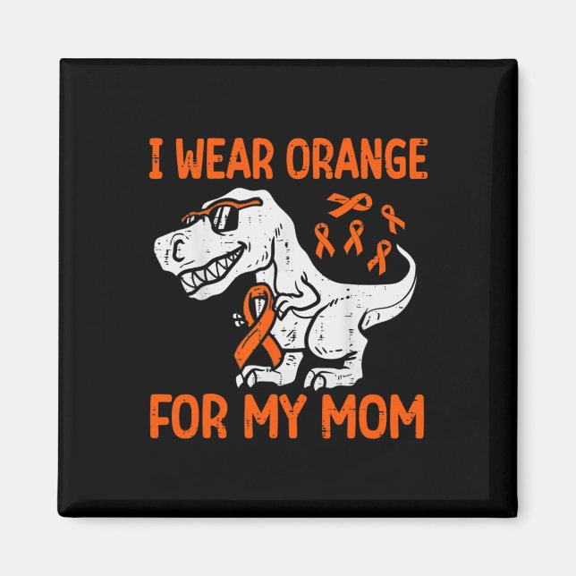 Imã Eu Visto Laranja Para Minha Mãe Dinossauro Múltipl (Frente)