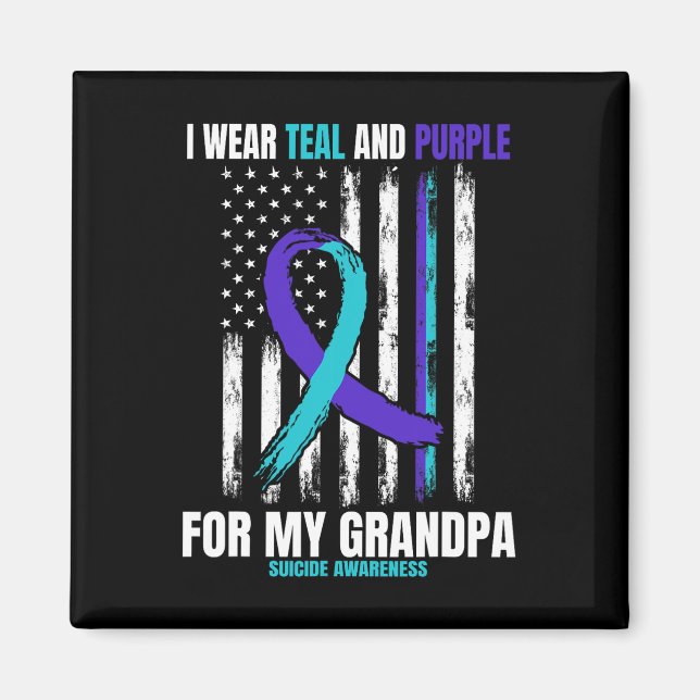 Imã Eu Visto O Teal E O Suicídio Roxo. (Frente)
