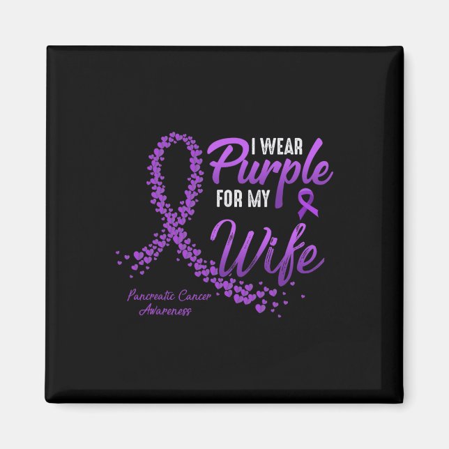 Imã Eu Visto Roxo Para A Consciência Do Câncer de pânc (Frente)