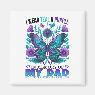 Imã Eu Visto Roxo Teal Em Memória Do Meu Pai Suicídio