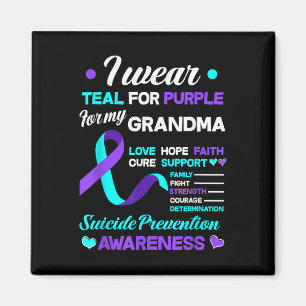Imã Eu Visto Teal &amp; Roxo Para Minha Avó Suicídio P