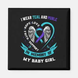 Imã Eu Visto Teal E Roxo