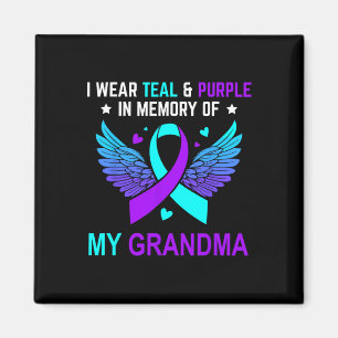 Imã Eu Visto Teal E Roxo Em Memória Da Minha Avó Sui