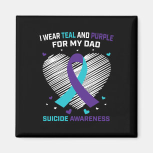 Imã Eu Visto Teal E Roxo Para A Consciência Do Suicídi