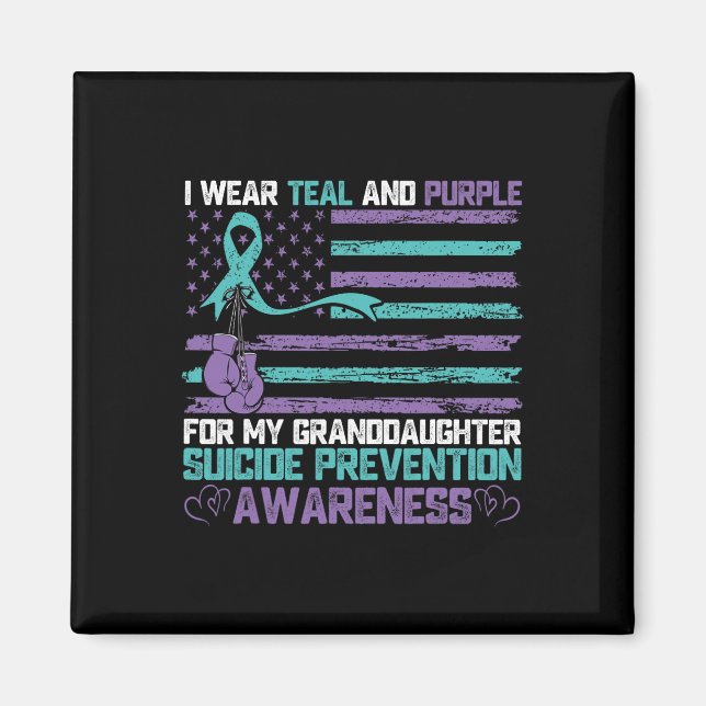 Imã Eu Visto Teal E Roxo Para Minha Neta Suicid (Frente)