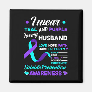Imã Eu Visto Teal E Roxo Para O Meu Marido.