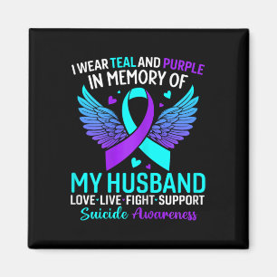 Imã Eu Visto Teal E Roxo Para O Meu Marido.