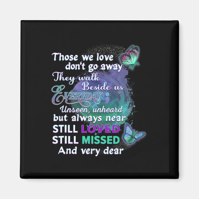 Imã Eu Visto Teal E Roxo Por Alguém Que Sinto Falta De (Frente)