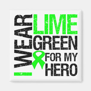 Imã Eu Visto Verde limão Para O Meu Herói - Linfoma