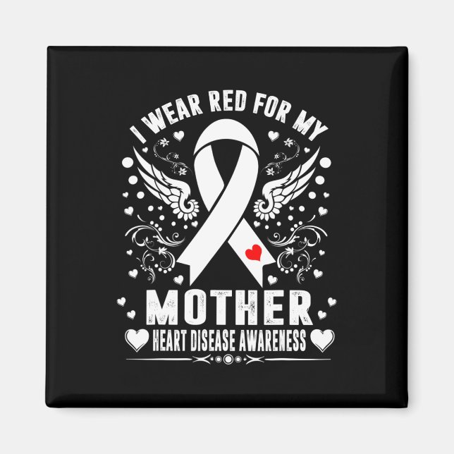Imã Eu Visto Vermelho Para Minha Mãe Doença Cardíaca S (Frente)