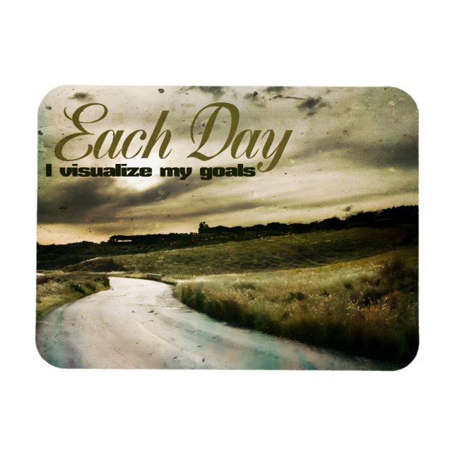 Ímã "Eu visualizo minhas metas" Flex de Confirmação de (Horizontal)