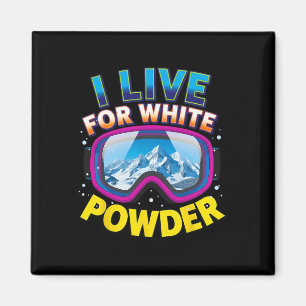 Imã Eu Vivo Para Snowboard De Neve Branca Fria
