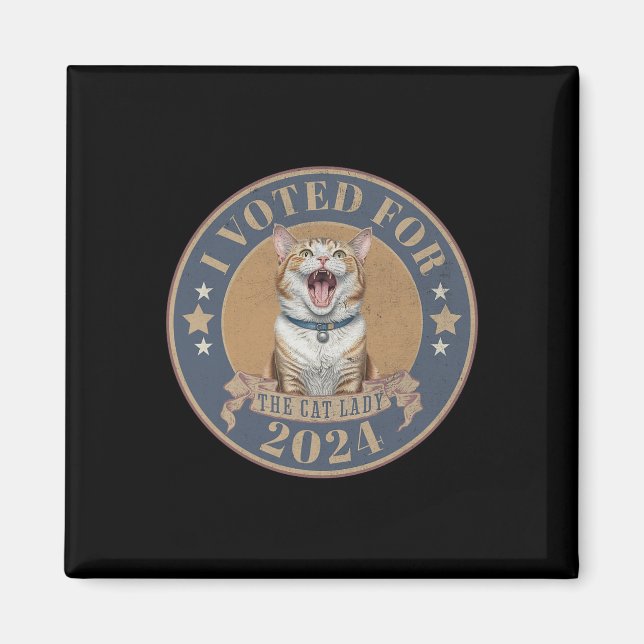 Imã Eu Votei Por Kamala Harris A Gata Lady Funny E (Frente)