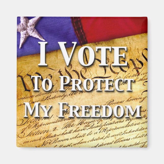 Imã Eu Voto Para Proteger Minha Liberdade (Frente)