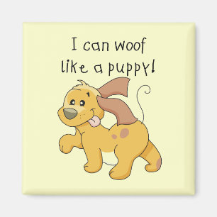 Imã Eu Woof gosto do camiseta e dos presentes de um fi