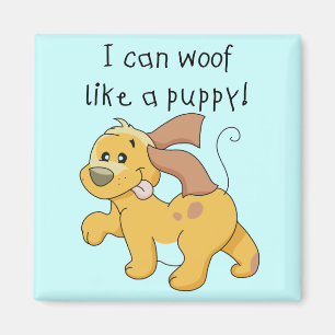 Imã Eu Woof gosto do camiseta e dos presentes de um fi