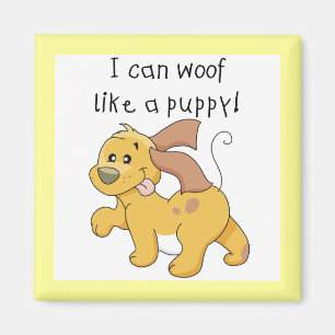 Imã Eu Woof gosto do camiseta e dos presentes de um fi