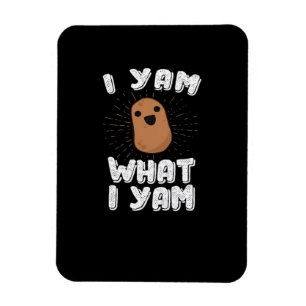 Ímã Eu Yam O Que Eu Sou Engraçado Batata Torta Pun Açã
