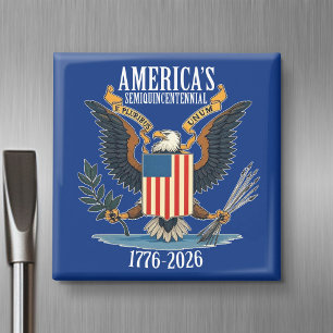 Imã EUA 250 - 1776-2026 - Brasão de Armas Águia Vintag