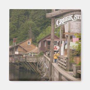 Imã EUA, Alasca, Ketchikan, Creek Street, centro da ci