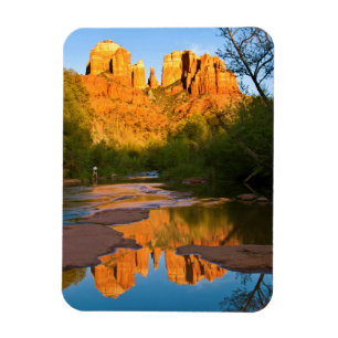 Ímã EUA, Arizona. Cathedral Rock ao pôr do sol