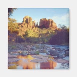 Imã EUA, Arizona, Sedona. Cathedral Rock refletindo