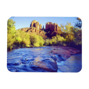 Ímã EUA, Arizona, Sedona. Cathedral Rock refletindo 2