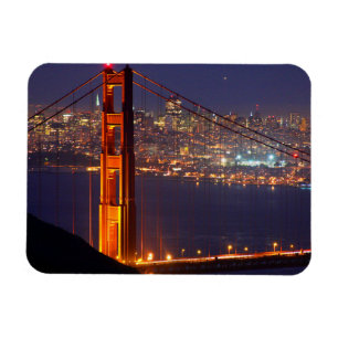 Ímã EUA, Califórnia. Ponte Golden Gate à Noite