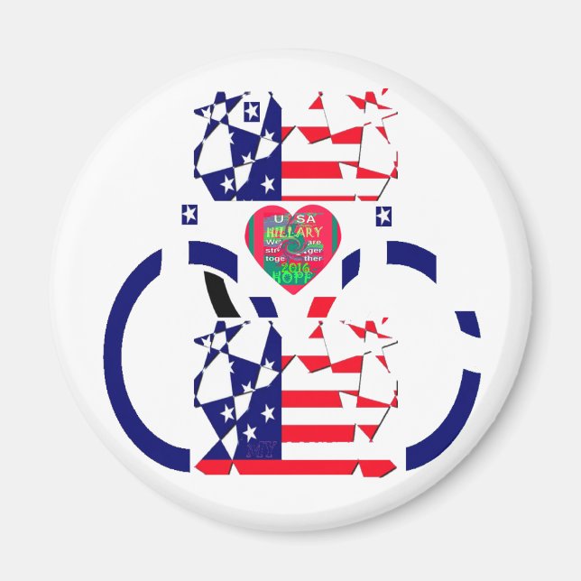 Imã EUA Esperam Belo Design de Bandeira Nacional (Frente)