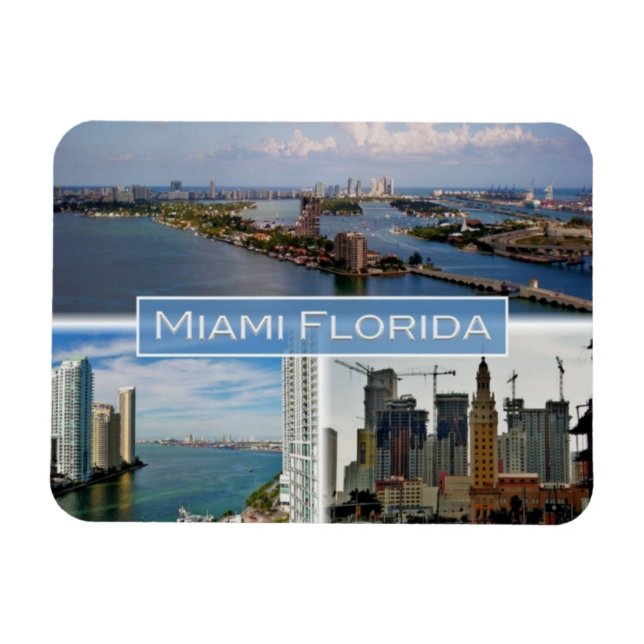 Ímã EUA - Estados Unidos da América - Miami - Florida  (Horizontal)