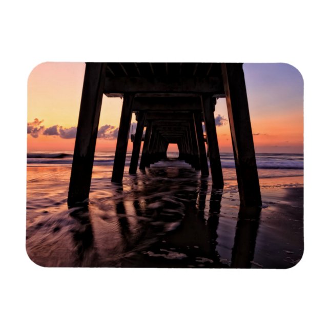 Ímã EUA, Geórgia, Tybee Island, Pier em Tybee Island (Horizontal)