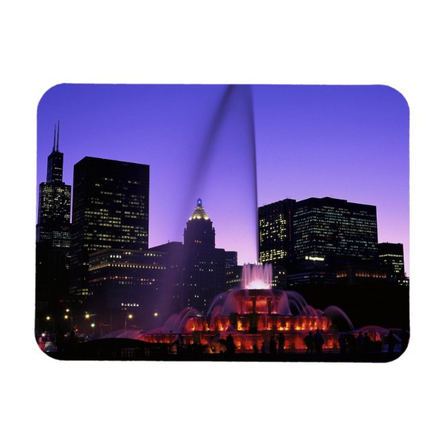 Ímã EUA, IL, Chicago. Buckingham Fountain em Grant (Horizontal)