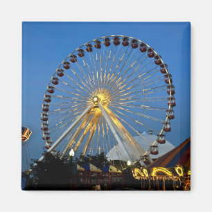 Imã EUA, Illinois, Chicago, Cityscapes, Lighted