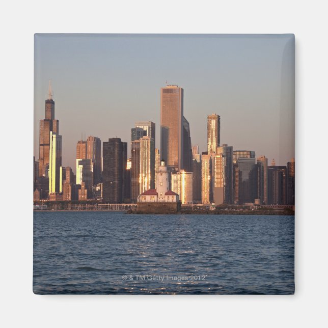 Imã EUA, Illinois, Chicago, linha do horizonte sobre o (Frente)