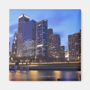 Imã EUA, Illinois, Chicago, skyline da cidade de